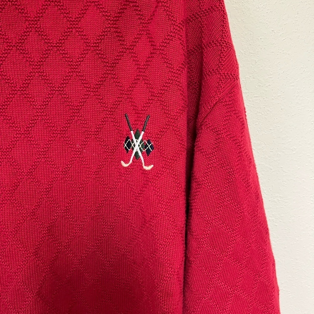 Bolle Golf Sweater Diamond knit Sweater embroidered golf sweater - Picture 3 of 10
